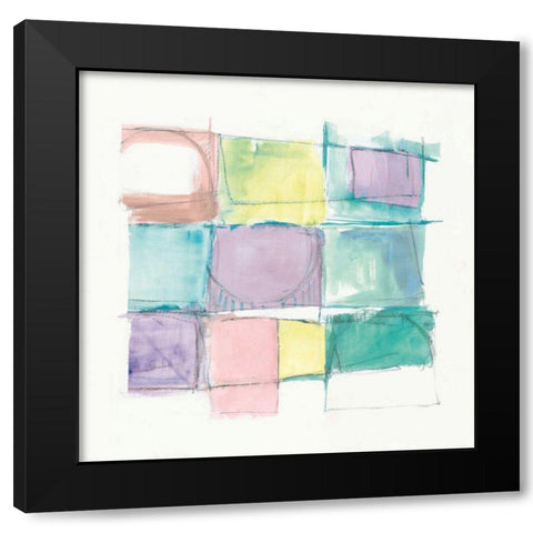 131 West 3rd Street Sq II on White Pastel Black Modern Wood Framed Art Print by Schick, Mike