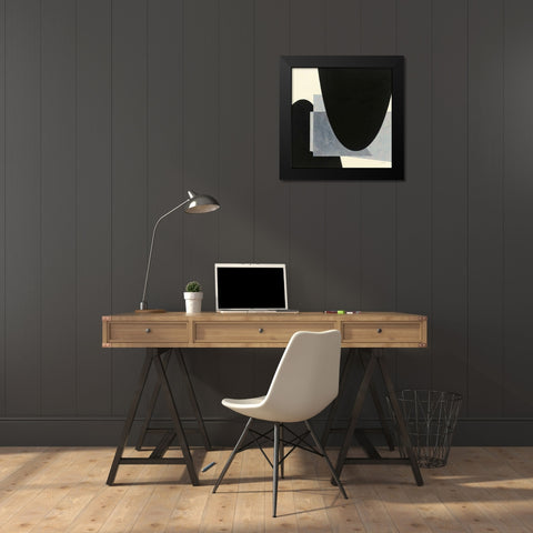 Blackbird Black Modern Wood Framed Art Print by Schick, Mike