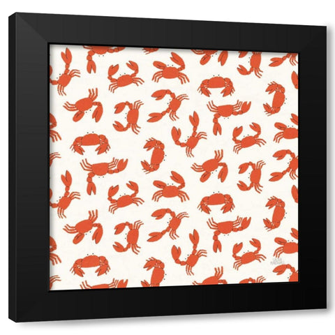 Seaside Village Pattern IV Black Modern Wood Framed Art Print by Marshall, Laura