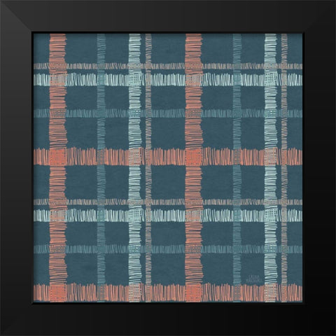 Seaside Village Pattern VB Black Modern Wood Framed Art Print by Marshall, Laura