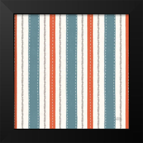 Seaside Village Pattern IXA Black Modern Wood Framed Art Print by Marshall, Laura