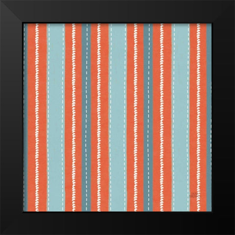 Seaside Village Pattern IXB Black Modern Wood Framed Art Print by Marshall, Laura