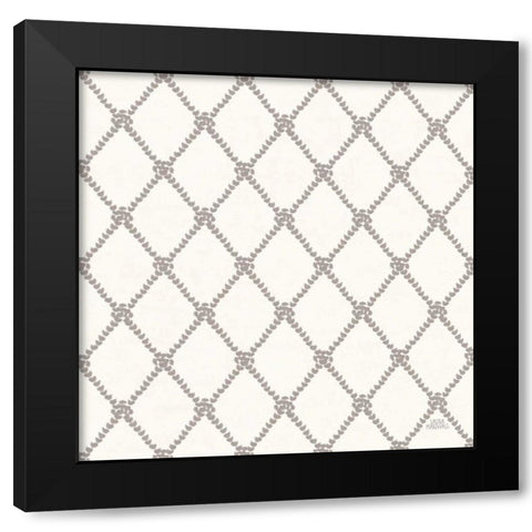 Seaside Village Pattern XIA Black Modern Wood Framed Art Print by Marshall, Laura