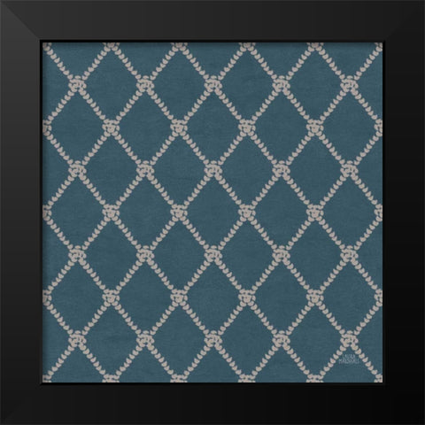 Seaside Village Pattern XIB Black Modern Wood Framed Art Print by Marshall, Laura