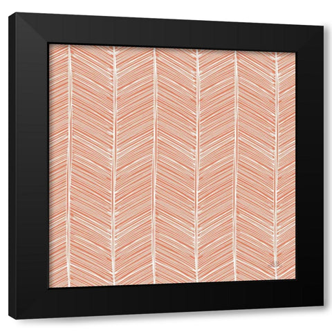 Seaside Village Pattern XIIA Black Modern Wood Framed Art Print by Marshall, Laura