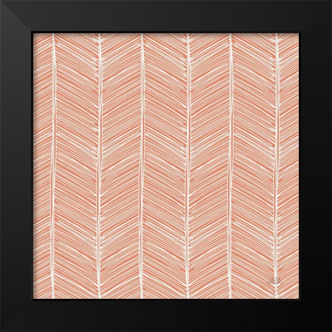 Seaside Village Pattern XIIA Black Modern Wood Framed Art Print by Marshall, Laura