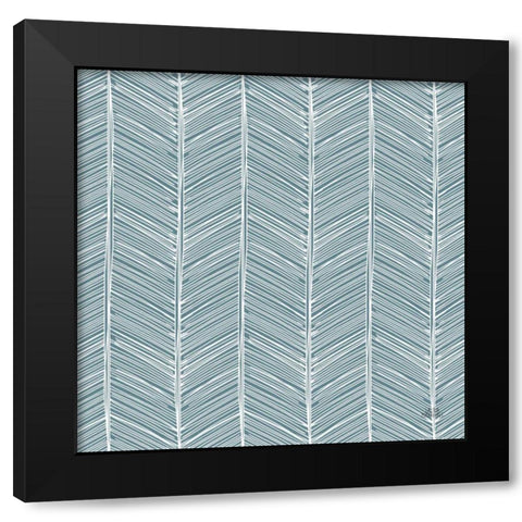 Seaside Village Pattern XIIB Black Modern Wood Framed Art Print with Double Matting by Marshall, Laura