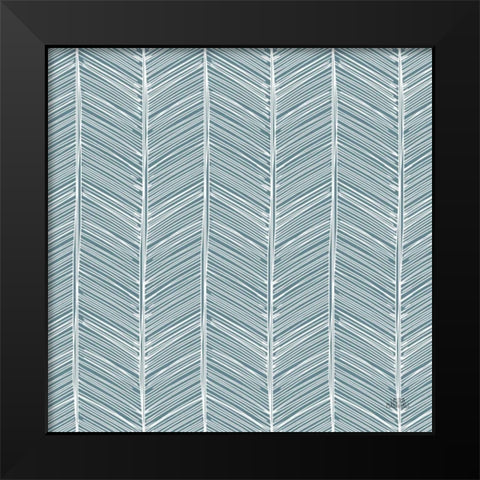 Seaside Village Pattern XIIB Black Modern Wood Framed Art Print by Marshall, Laura