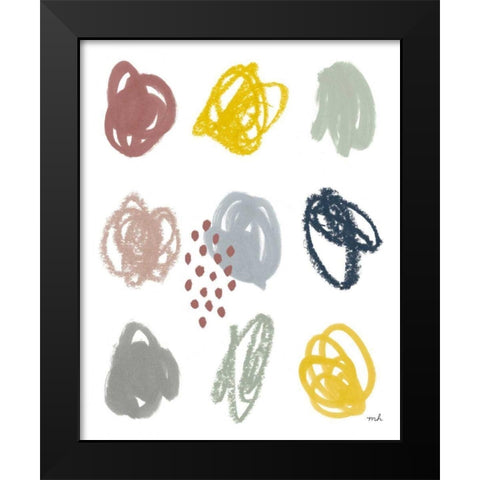 Scribble I Black Modern Wood Framed Art Print by Hershey, Moira