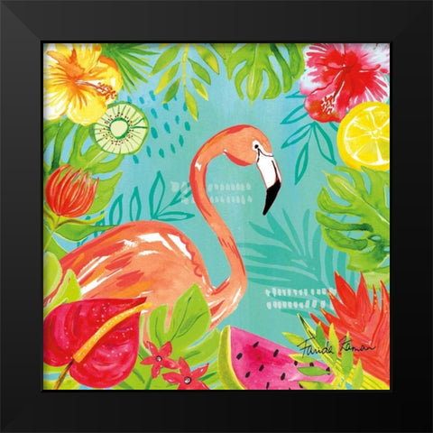 Tutti Frutti IV Black Modern Wood Framed Art Print by Zaman, Farida