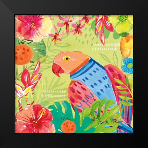 Tutti Frutti V Black Modern Wood Framed Art Print by Zaman, Farida