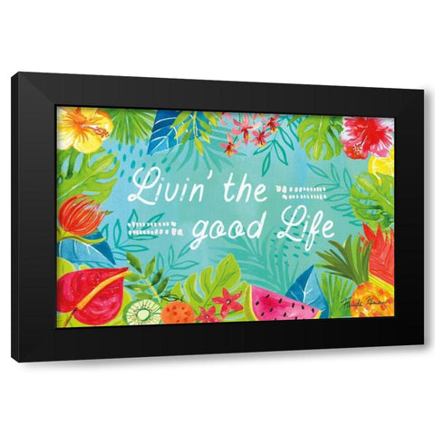 Tutti Frutti VIII Black Modern Wood Framed Art Print by Zaman, Farida