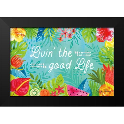 Tutti Frutti VIII Black Modern Wood Framed Art Print by Zaman, Farida