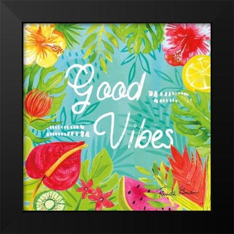 Tutti Frutti IX Black Modern Wood Framed Art Print by Zaman, Farida