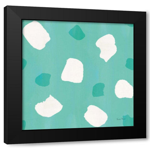 Tutti Frutti Pattern IVB Black Modern Wood Framed Art Print with Double Matting by Zaman, Farida