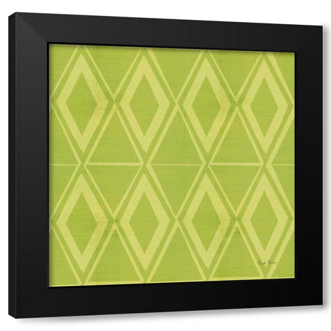 Tutti Frutti Pattern VIC Black Modern Wood Framed Art Print with Double Matting by Zaman, Farida