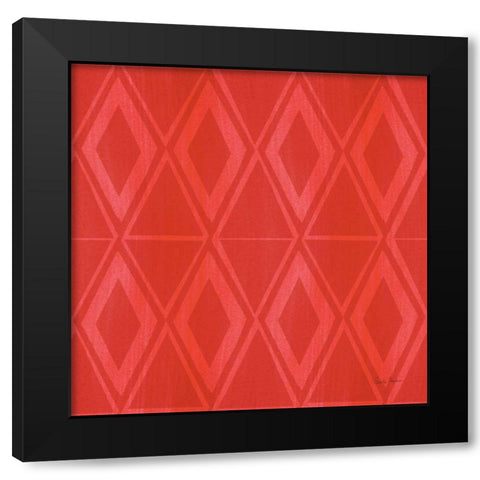 Tutti Frutti Pattern VIE Black Modern Wood Framed Art Print by Zaman, Farida