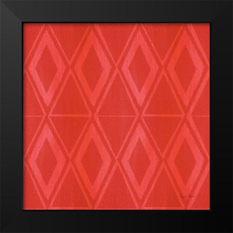 Tutti Frutti Pattern VIE Black Modern Wood Framed Art Print by Zaman, Farida