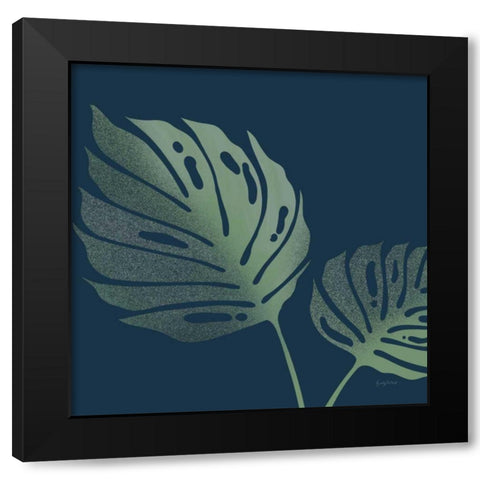 Monstera II Black Modern Wood Framed Art Print with Double Matting by Thorns, Becky