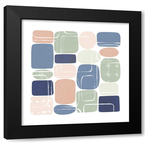 Beans I Pastel Black Modern Wood Framed Art Print with Double Matting by Wild Apple Portfolio