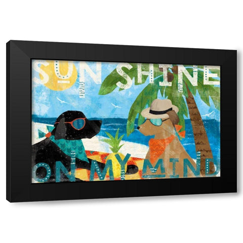 Good Vibes I Black Modern Wood Framed Art Print with Double Matting by Charron, Veronique