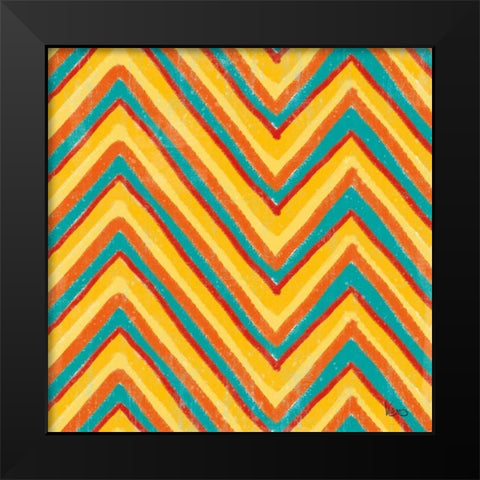Good Vibes Pattern II Black Modern Wood Framed Art Print by Charron, Veronique