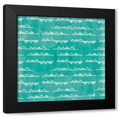 Good Vibes Pattern IIIA Black Modern Wood Framed Art Print with Double Matting by Charron, Veronique