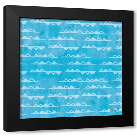 Good Vibes Pattern IIIB Black Modern Wood Framed Art Print with Double Matting by Charron, Veronique