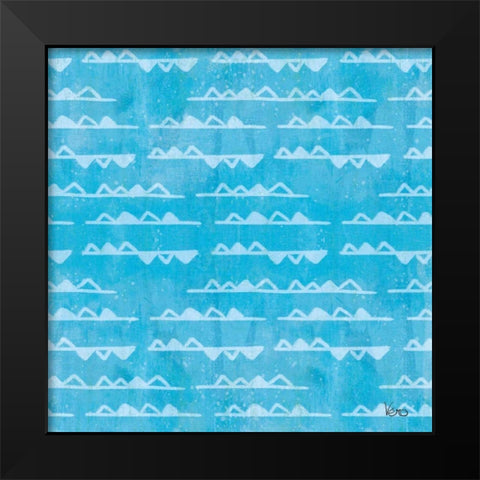 Good Vibes Pattern IIIB Black Modern Wood Framed Art Print by Charron, Veronique