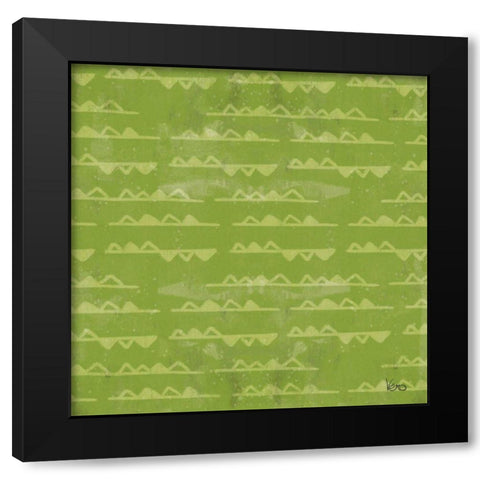Good Vibes Pattern IIIC Black Modern Wood Framed Art Print with Double Matting by Charron, Veronique