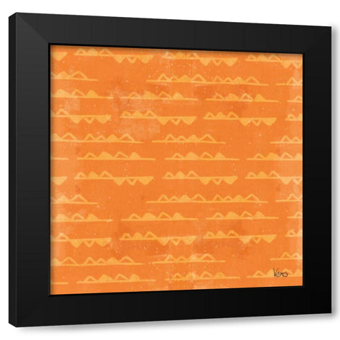 Good Vibes Pattern IIID Black Modern Wood Framed Art Print with Double Matting by Charron, Veronique