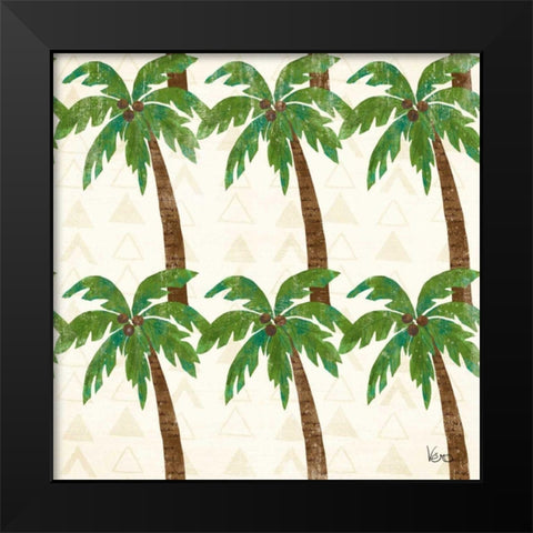 Good Vibes Pattern VA Black Modern Wood Framed Art Print by Charron, Veronique