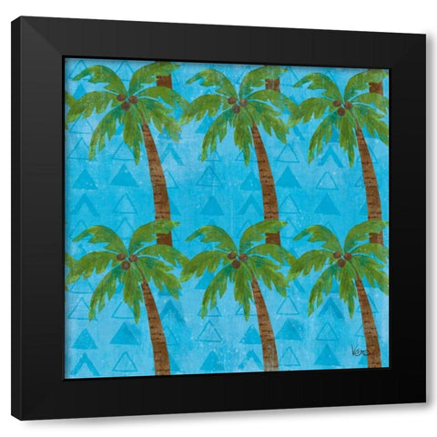 Good Vibes Pattern VB Black Modern Wood Framed Art Print with Double Matting by Charron, Veronique