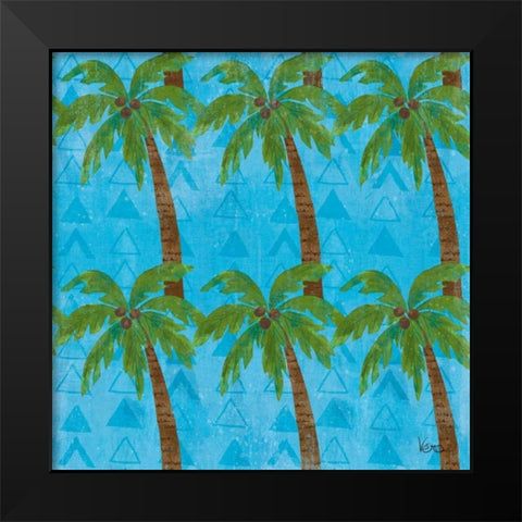 Good Vibes Pattern VB Black Modern Wood Framed Art Print by Charron, Veronique