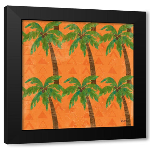 Good Vibes Pattern VC Black Modern Wood Framed Art Print with Double Matting by Charron, Veronique
