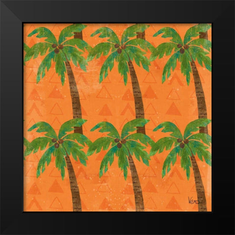 Good Vibes Pattern VC Black Modern Wood Framed Art Print by Charron, Veronique