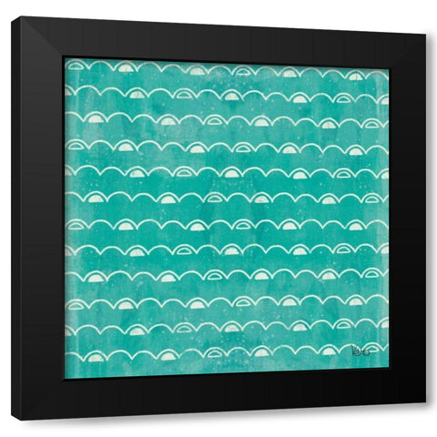 Good Vibes Pattern VIA Black Modern Wood Framed Art Print with Double Matting by Charron, Veronique