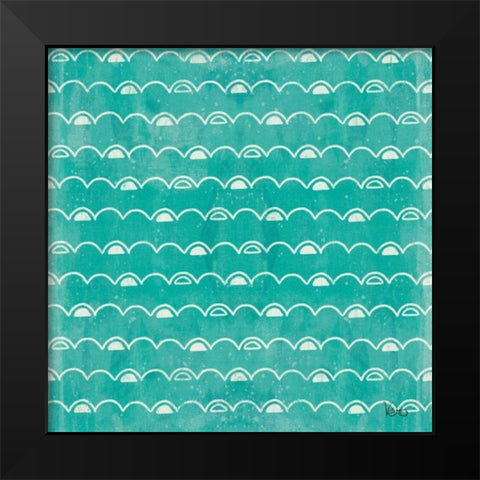 Good Vibes Pattern VIA Black Modern Wood Framed Art Print by Charron, Veronique