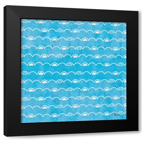 Good Vibes Pattern VIB Black Modern Wood Framed Art Print with Double Matting by Charron, Veronique