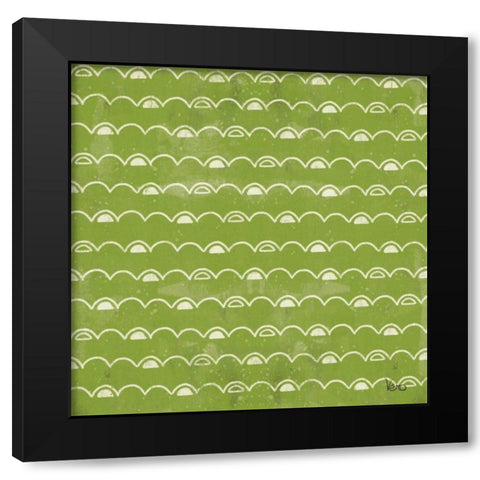 Good Vibes Pattern VIC Black Modern Wood Framed Art Print with Double Matting by Charron, Veronique