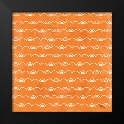 Good Vibes Pattern VID Black Modern Wood Framed Art Print by Charron, Veronique