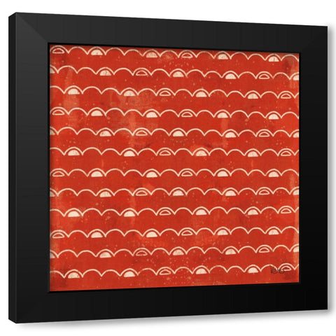 Good Vibes Pattern VIE Black Modern Wood Framed Art Print with Double Matting by Charron, Veronique