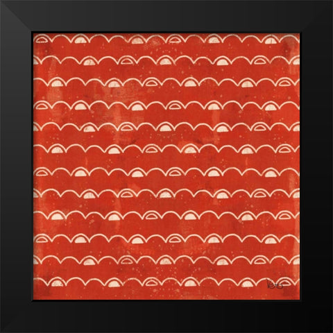 Good Vibes Pattern VIE Black Modern Wood Framed Art Print by Charron, Veronique