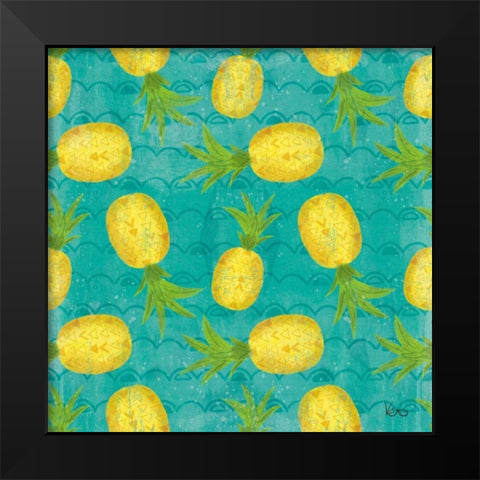 Good Vibes Pattern VIIB Black Modern Wood Framed Art Print by Charron, Veronique