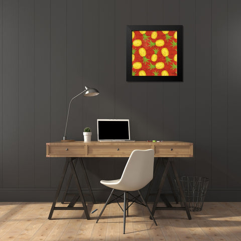 Good Vibes Pattern VIIC Black Modern Wood Framed Art Print by Charron, Veronique