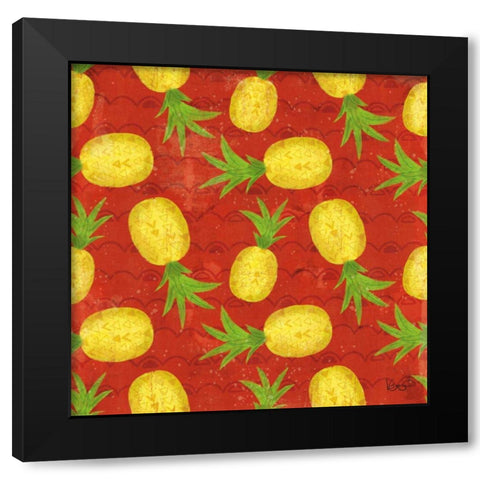 Good Vibes Pattern VIIC Black Modern Wood Framed Art Print with Double Matting by Charron, Veronique
