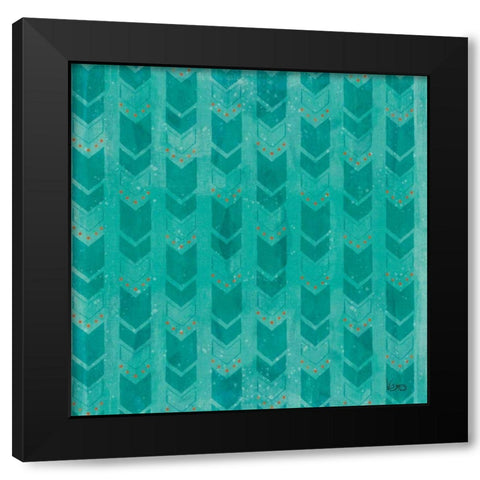 Good Vibes Pattern VIIIB Black Modern Wood Framed Art Print with Double Matting by Charron, Veronique