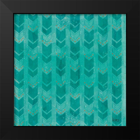 Good Vibes Pattern VIIIB Black Modern Wood Framed Art Print by Charron, Veronique