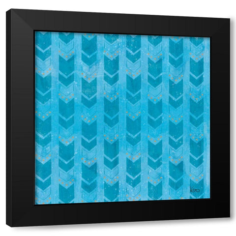 Good Vibes Pattern VIIIC Black Modern Wood Framed Art Print with Double Matting by Charron, Veronique