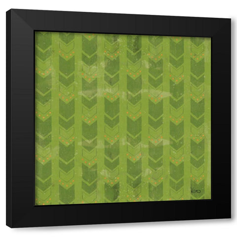 Good Vibes Pattern VIIID Black Modern Wood Framed Art Print with Double Matting by Charron, Veronique